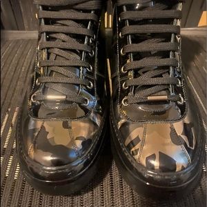 JIMMY CHOO BELGRAVI Black/Gunmetal Camouflage